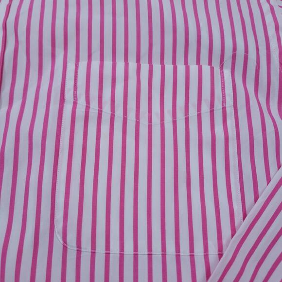 Lauren Ralph Lauren Dress Shirt Mens XL White Pink Striped Button Down Up LRL - Picture 10 of 13